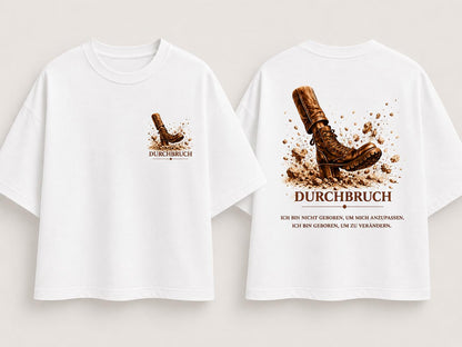 T-Shirt Beweisstück 003 – Durchbruch, weitere Ansicht des Motivs